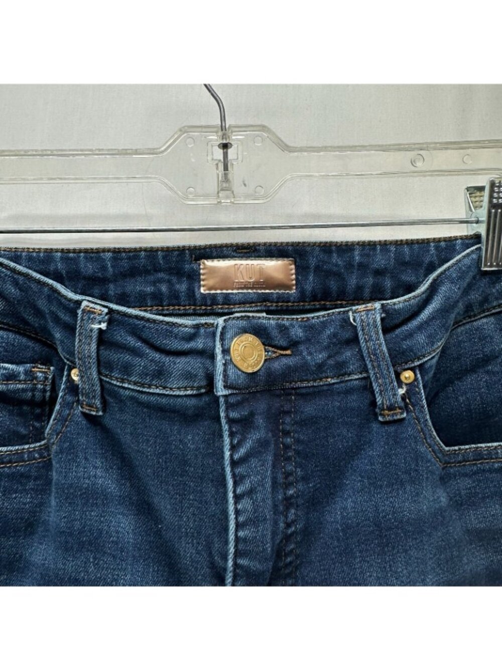 Kut From The Kloth Stella Fab Ab Flare Jeans Women 6 High Rise Stretch Dark Wash - Picture 10 of 13